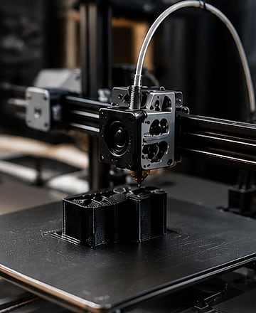 3Dプリンターで治具・試作品を製作している様子